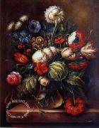 Floral, beautiful classical still life of flowers.048 unknow artist